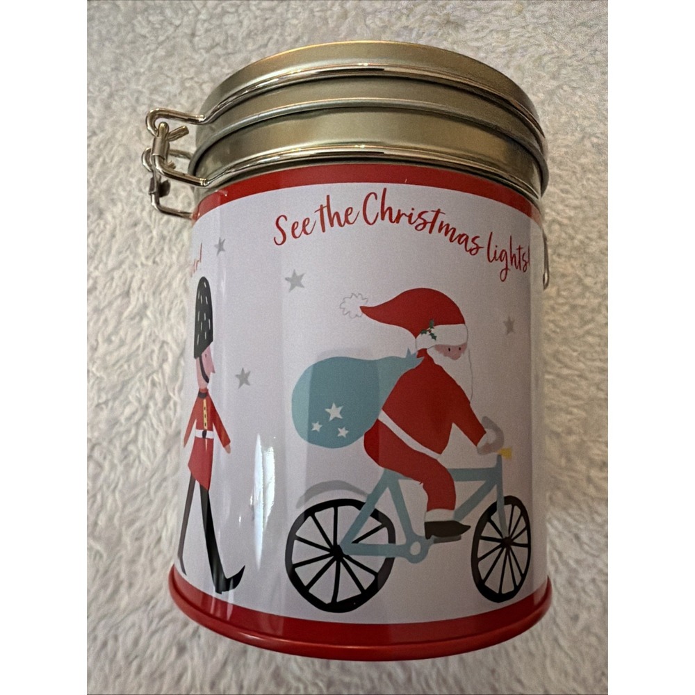 Milly Green TRAVELLING HOME FOR CHRISTMAS Clamp Tin Bicycle Santa